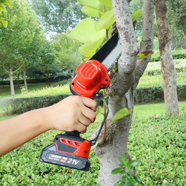 Mini tronçonneuse électrique sans fil à main avec batterie, utilisée pour tailler le bois des arbres, cadeau pour père, mari, homme
