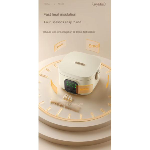 Electric Lunch Box Baby'S Constant Temperature Bowl Cordless Heating Feature For Supplementary Food Dinner