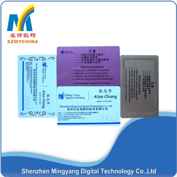 0.22 Mm Thick Metallic Print Business Cards , White Personal Training Business Cards Custom