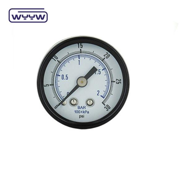 40mm Axial Bar Psi Air Pump Pressure Gauge Manometer  Back Mount