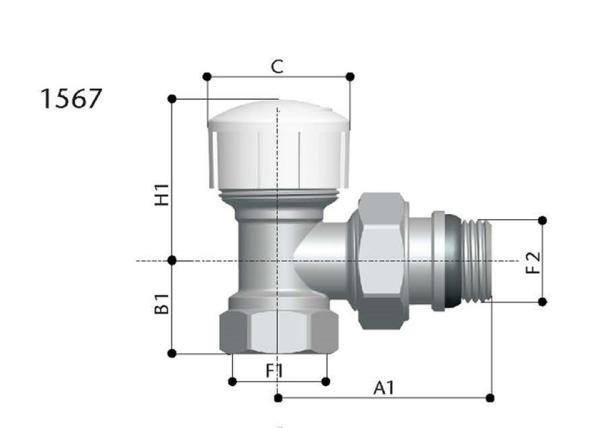 1/2” Angle Radiator Pack Underfloor Heating Manifold Angle Radiator Valve