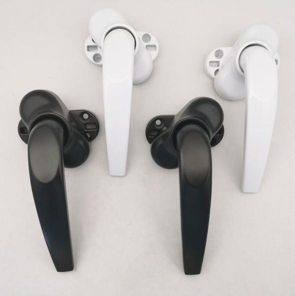 Double Side Aluminum Door Window Handles Black Or White Sliding Lever Lock