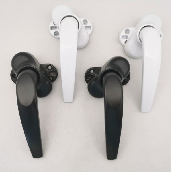 Double Side Aluminum Door Window Handles Black Or White Sliding Lever Lock
