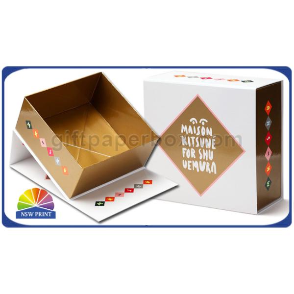 Прикрепленная на петлях коробка представления картона крышки, Беспоке напечатанные коробки роскошного подарка упаковывая