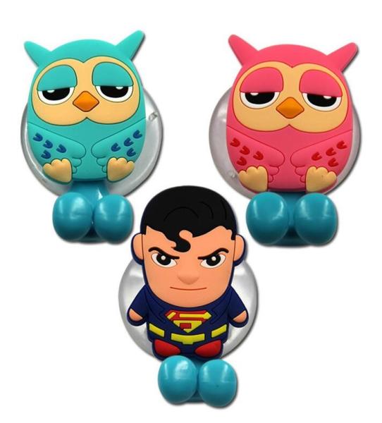New Arrival Owl Shaped Soft PVC Phone Holder / Toothbrush Stand / Toothbrush Holder
