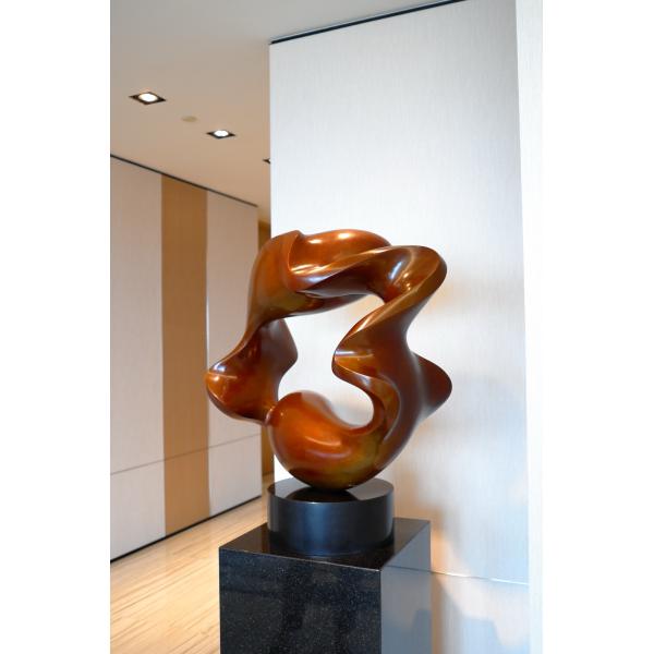 Esculturas interiores del metal de la decoración del hotel, estatuas de cobre del arte contemporáneo