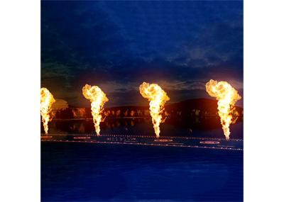 Contemporary Outdoor Musical Fountain With Fantastic Fireworks Image