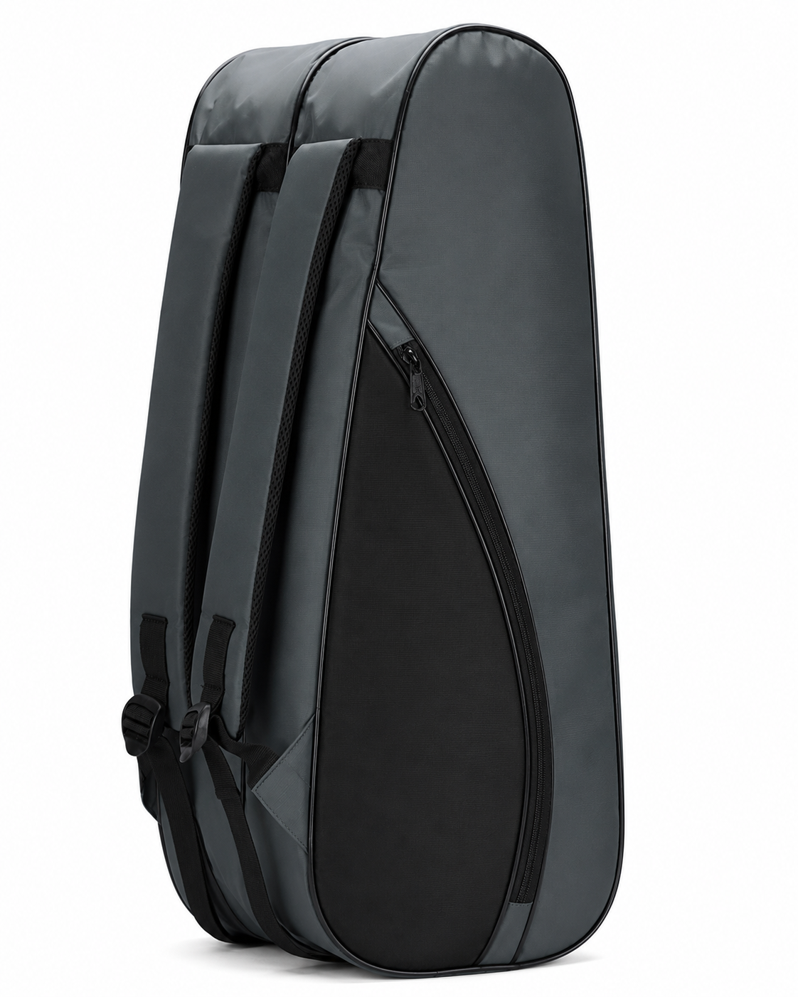 Large Badminton Racket Bag, Durable Polyester Kit Bag with Double Zipper, Front