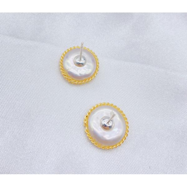 Vintage Gold Color Earrings Set Round Shape Pearl Earrings For Women Simple Square Round Fashion Earring Party Jewelry
