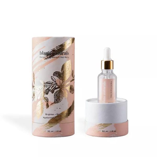 Round Cosmetic Paper Tube Box , Essential Oil Perfume Paper Tube With Insert