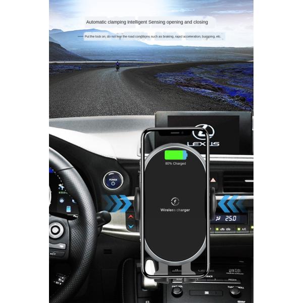 10W Black Suction Cup Qi Wireless Car Charger 5V 2A 75% Fast Charge