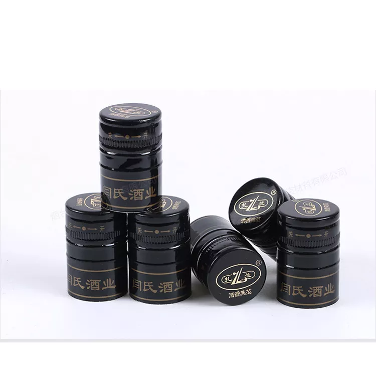 31.5*24 мм черная алюминиевая крышка для печати логотипов бутылок оливкового масла и косметической упаковки