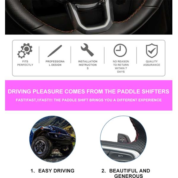 Automobile Wheel Shift Paddles For Jeep Wrangler AI Alloy ABS