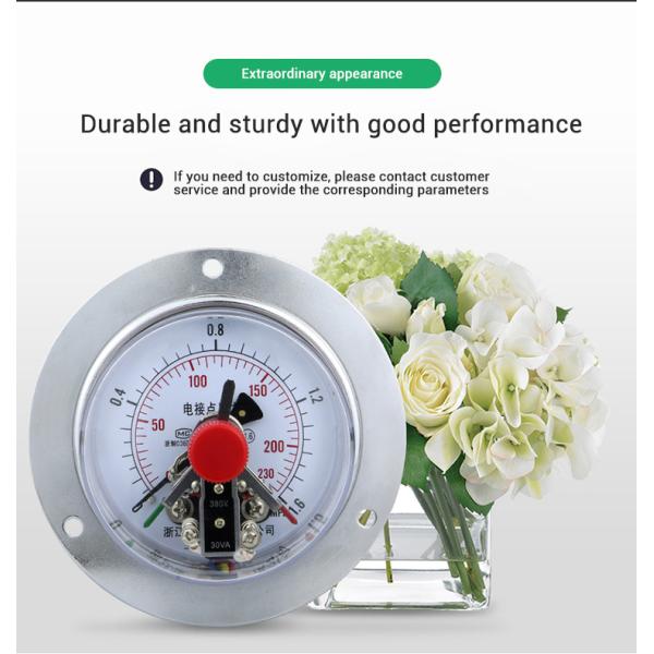Electric Contact Point Precision Air Pressure Gauge Flange Edge 25 Bar Manometer