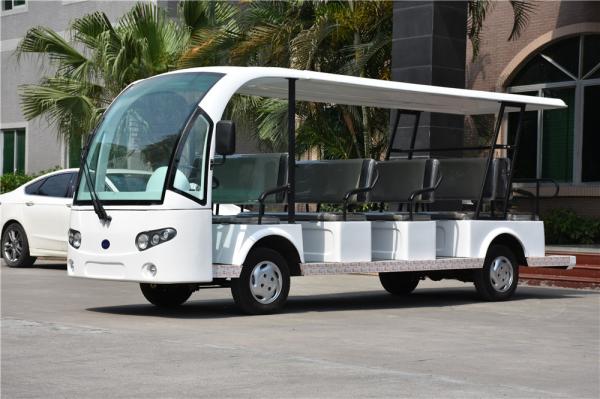 CE branco Sightseeing elétrico da cor do veículo dos assentos das rodas 14 da segurança 4 habilitado