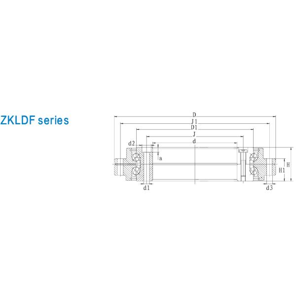ZKLDF395 ZKLDF series Turntable bearings - slewing bearing 395x525x65mm