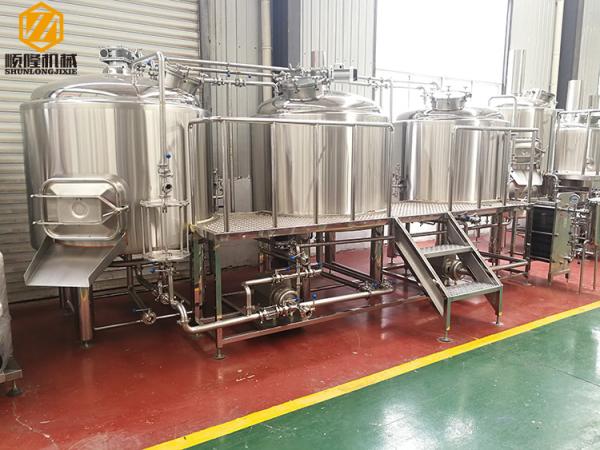 three vessels professional brewing equipment 1000L combination brewhouse with 6 fermenters