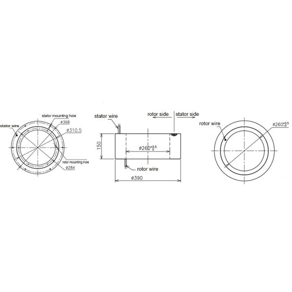Carbon Brush	Industrial Slip Ring Stainless Steel Big Rotary Union Long Lifespan