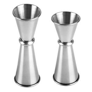 SS 340 20/40ml 25/50ml Liquor Measuring Cup Cocktail Jigger Bar Tool Set
