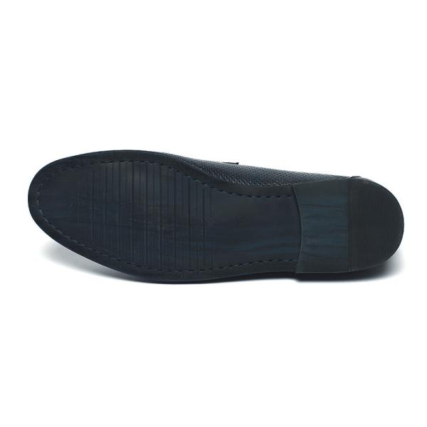 OEM ODM  Genuine Durable Navy Blue Leather Dress Shoes