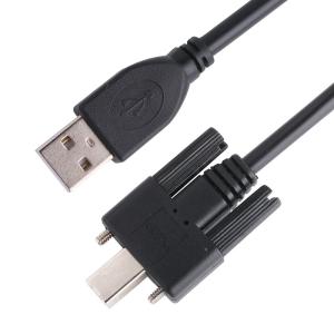 braid Black UL Printer Connector Cable Usb 2.0 Type A To Type B Locking