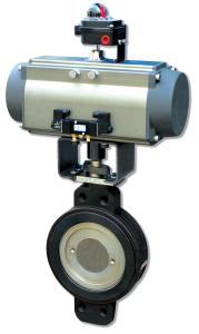 Double Effect Pneumatic Rotary Actuator Control Butterfly Valve