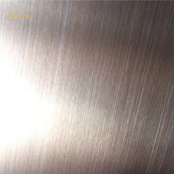 Анти- лист нержавеющей стали волосяного покрова отпечатка пальцев поднял толщина плиты 0.65mm SS золота декоративная