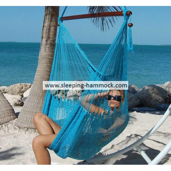 Comfortable Extra Large Outside Porch Caribbean Patio Hammock Chair For 2 Light Blue 47 Inches