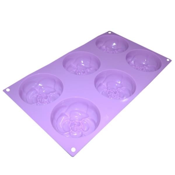 Цветки полостей прессформы 6 мыла силикона анти- разрыва Handmade формируют для украшения торта