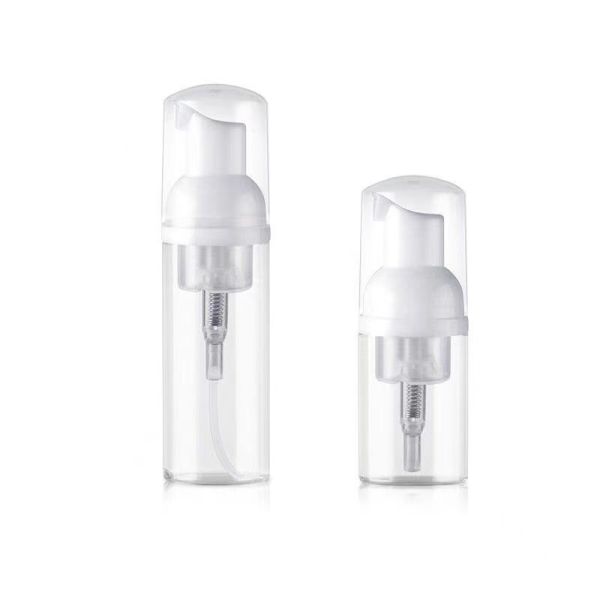 Refillable Foam Pump Bottle with Multiple Capacity Options in Transparent PET Material for Customizable Skincare Packaging