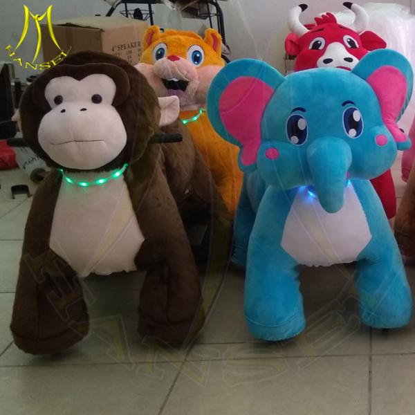 Hansel amusement park children plush motorized riding animals for mall