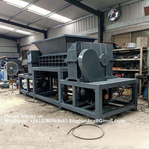 Industrial Automatic Double Shaft Shredder Machine For Plastic Alloy Scrap Metal Recycling Heavy Duty Twin Shaft Crusher Double Shaft Shredder Machine for Plastic Bucket