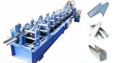 Cold Steel Strip C Z Purlin Roll Forming Machine / Cold Bending Machine 18m Every Min