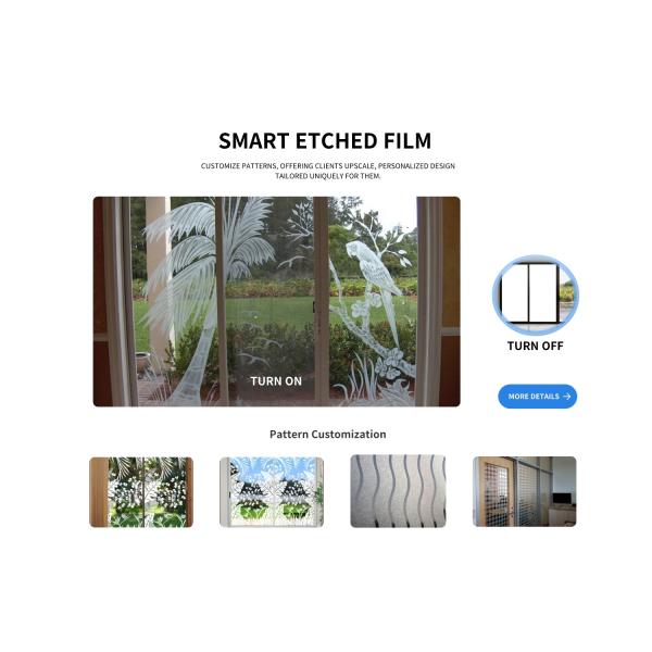 Privacy Screen Film Glass Self-Adhesive Electrically Controlled Electrochromic Smart Window Tinting Film
