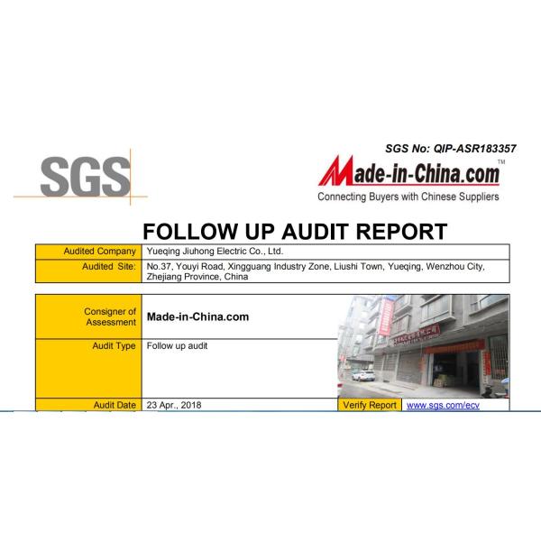 YUEQING JIUHONG ELECTRIC CO .,LTD