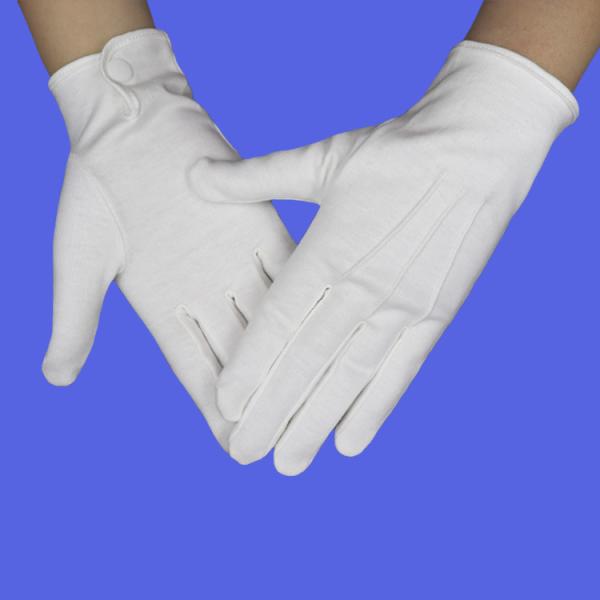 17cm 19cm Military Parade White Ceremonial Gloves 140g/Sqm 160g/Sqm
