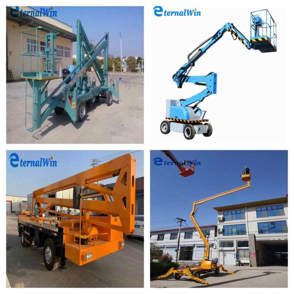 подъем заграждения костяшки платформы черни 30m воздушный электрический поднимаясь дизельной установленный тележкой