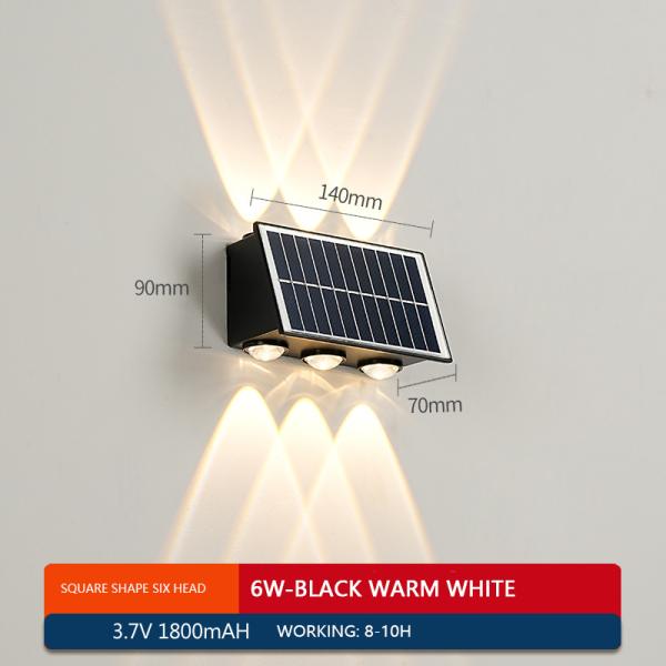 Modern Solar Wall Light for Waterproof Garden Decoration Home Night Light LED Outdoor