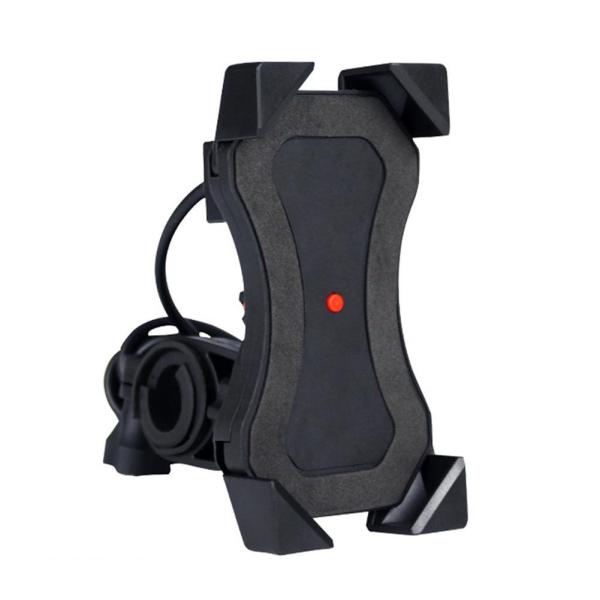FCC 360D Waterproof Heavy Duty Motorcycle Phone Mount , USB ABS Telescopic Phone Holder