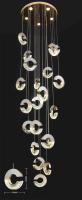 Chandelier de loft moderne Chandelier acrylique de type C pour plafond minimaliste Chandelier dans le salon Éclairage d'escalier
