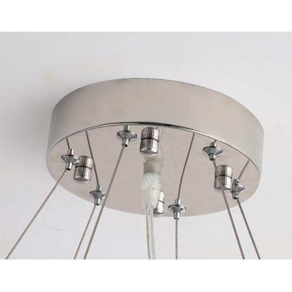 Durable LED Custom Crystal Chandeliers Stainless Steel Lamp Body K9 Primary Crystal