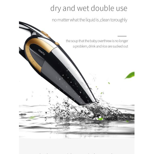 Black YANTU E03 Portable Hand Car Wash Vacuum Cleaner for Carpet and Seat Cleaning 1 kg