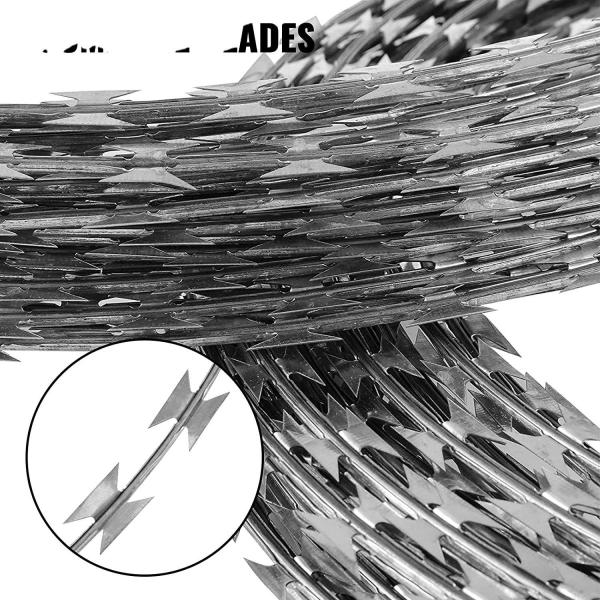 Professional Manufacture Cheap  Barbed Wire BTO-22 High Quality Stainless Steel Razor Wire Fence