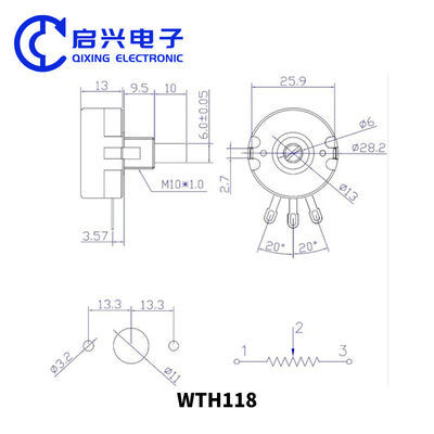 RV097NS RK097N Rotary Potentiometer B103 Volume Controller 10K Potentiometer 097 Series