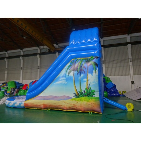 Wholesale Price Custom Plato PVC Material Inflatable Slide with Pool Large Inflatable Pool Slide for Party Rental Using