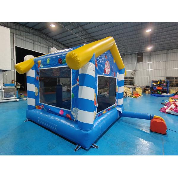 Commercial Grade Outdoor Indoor Inflatable Bounce House Blue Candy House Inflatable Jumping Castle For Kids