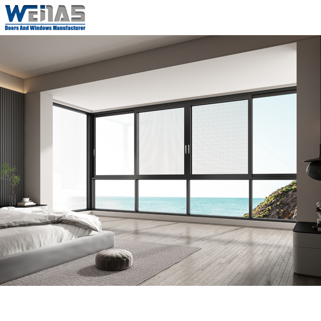 Double Glazed Vertical 6063-T5 Aluminum Sliding Sash Windows For House