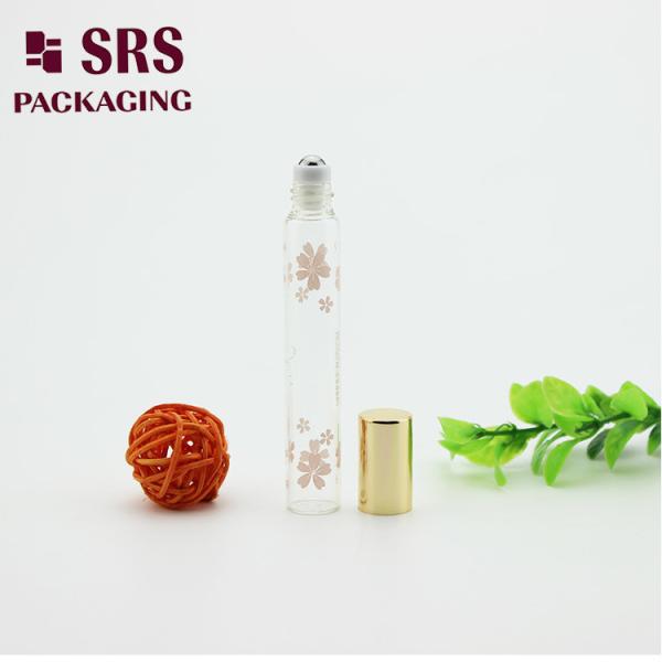 SRS 10ml transparent color glass roll on bottle for essential oil