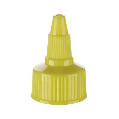 24/410 28/410 Pp Yellow Plastic Pointed Nozzle Screw Cap  Twist-to-close Cap
