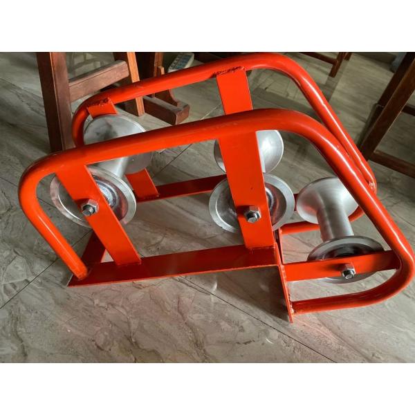 3 Drum Corner Cable Pulley Roller 10KN Load Aluminum Wheel